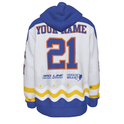 St Louis Blues White Customizable Light-Weight Hoodie