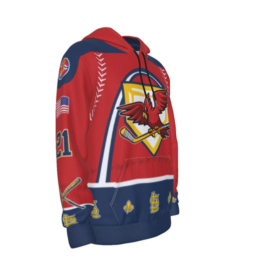 St Louis Cardinals Red Customizable Light-Weight hoodie