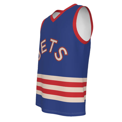 Jets Customizable V Neck Basketball Top