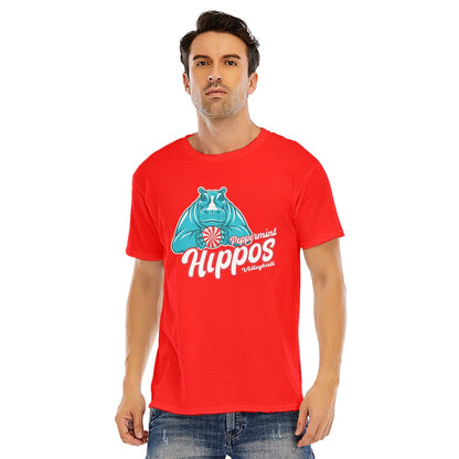Peppermint Hippo Unisex Short Sleeve T-shirt