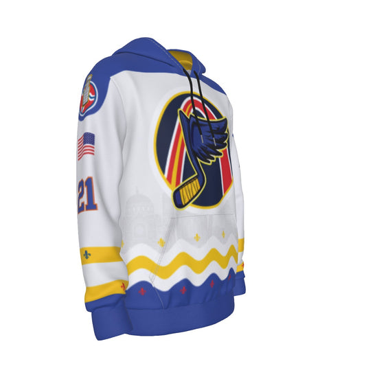 St Louis Blues White Customizable Light-Weight Hoodie