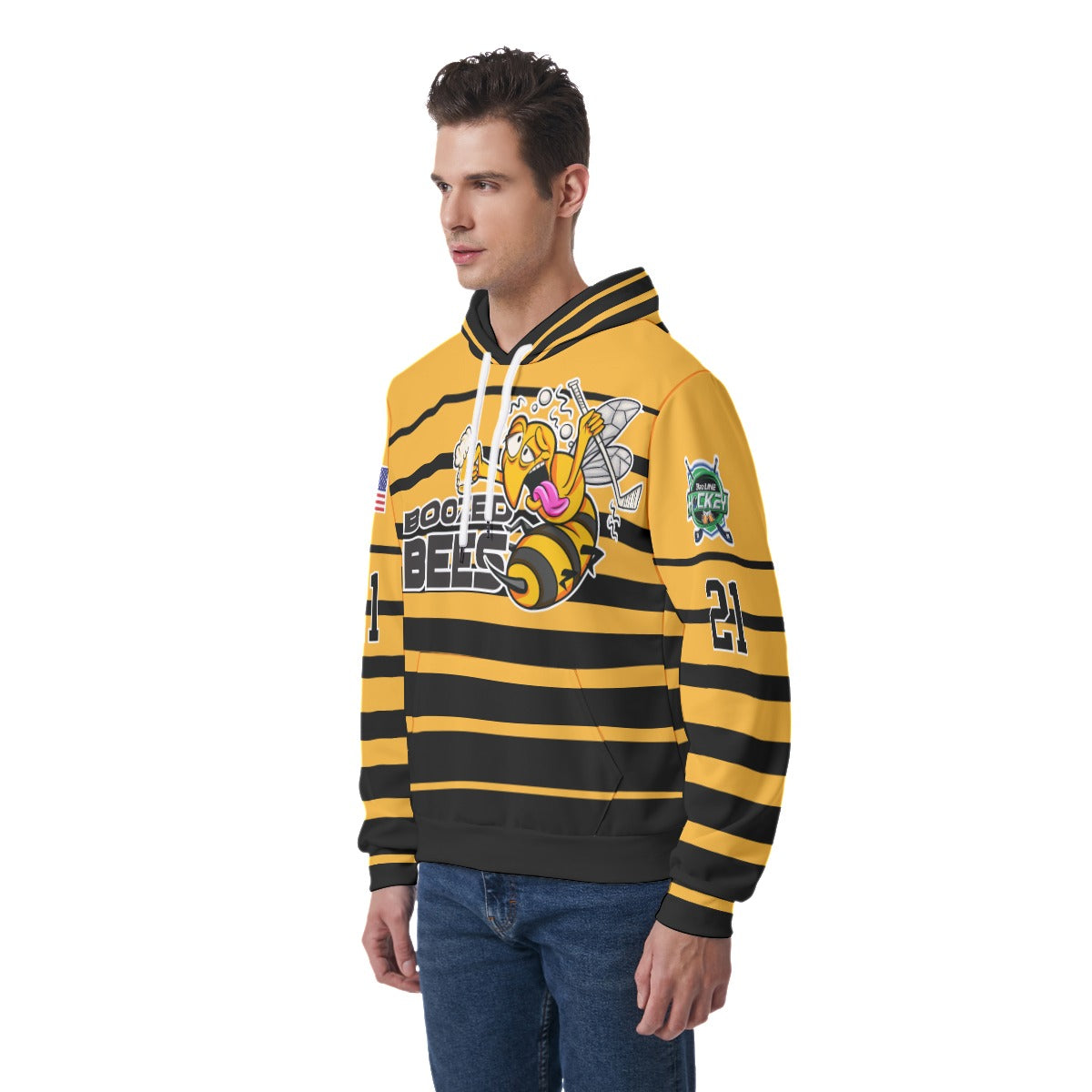 Boozed Bees Light Weight Hoodie Customizable