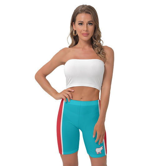 Peppermint Hippos Women's Biker Shorts