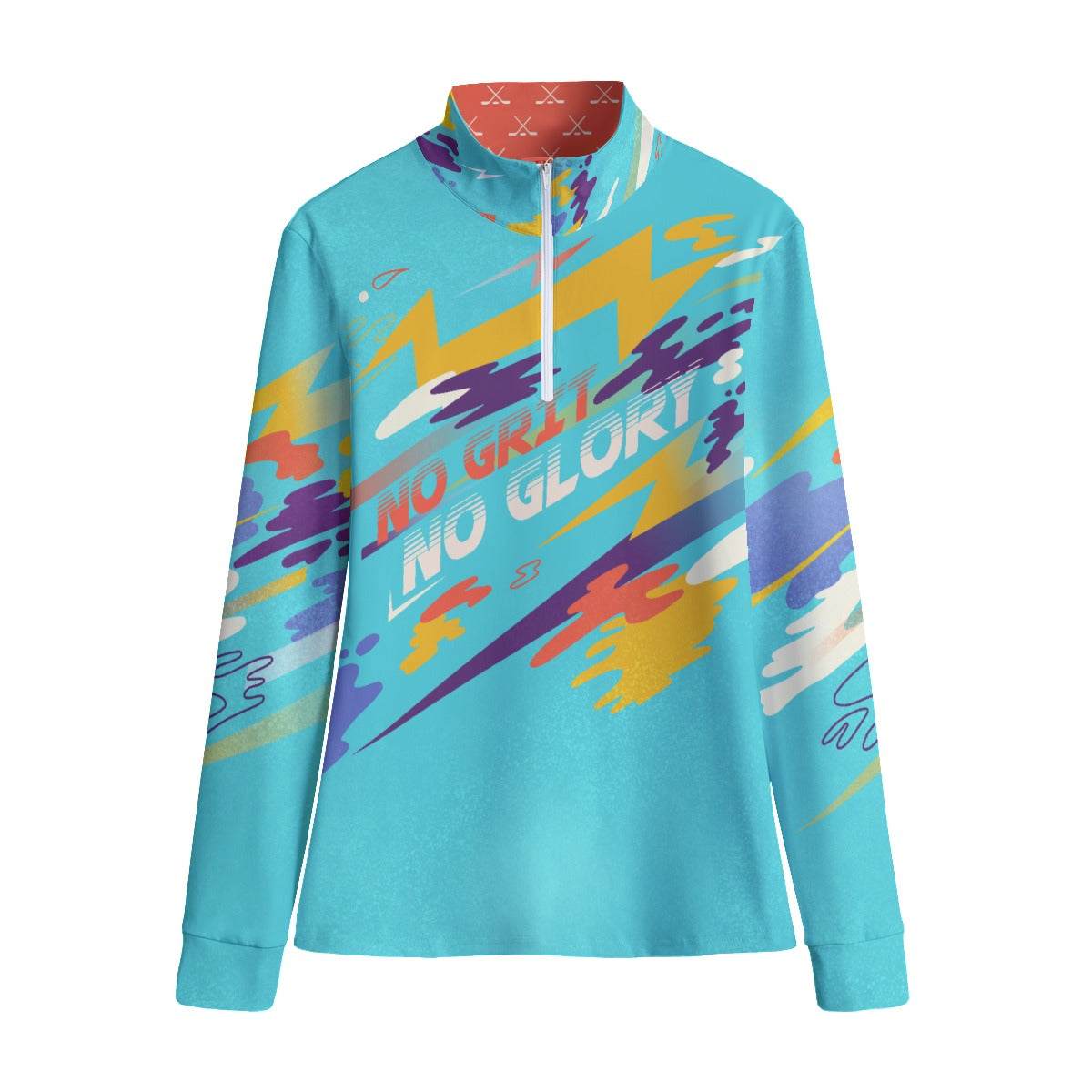 No Grit No Glory 3/4 zip Long Sleeve