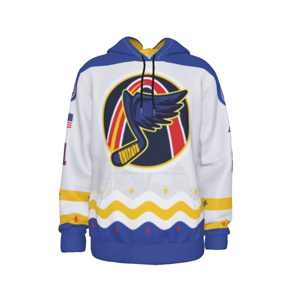 St Louis Blues White Customizable Light-Weight Hoodie