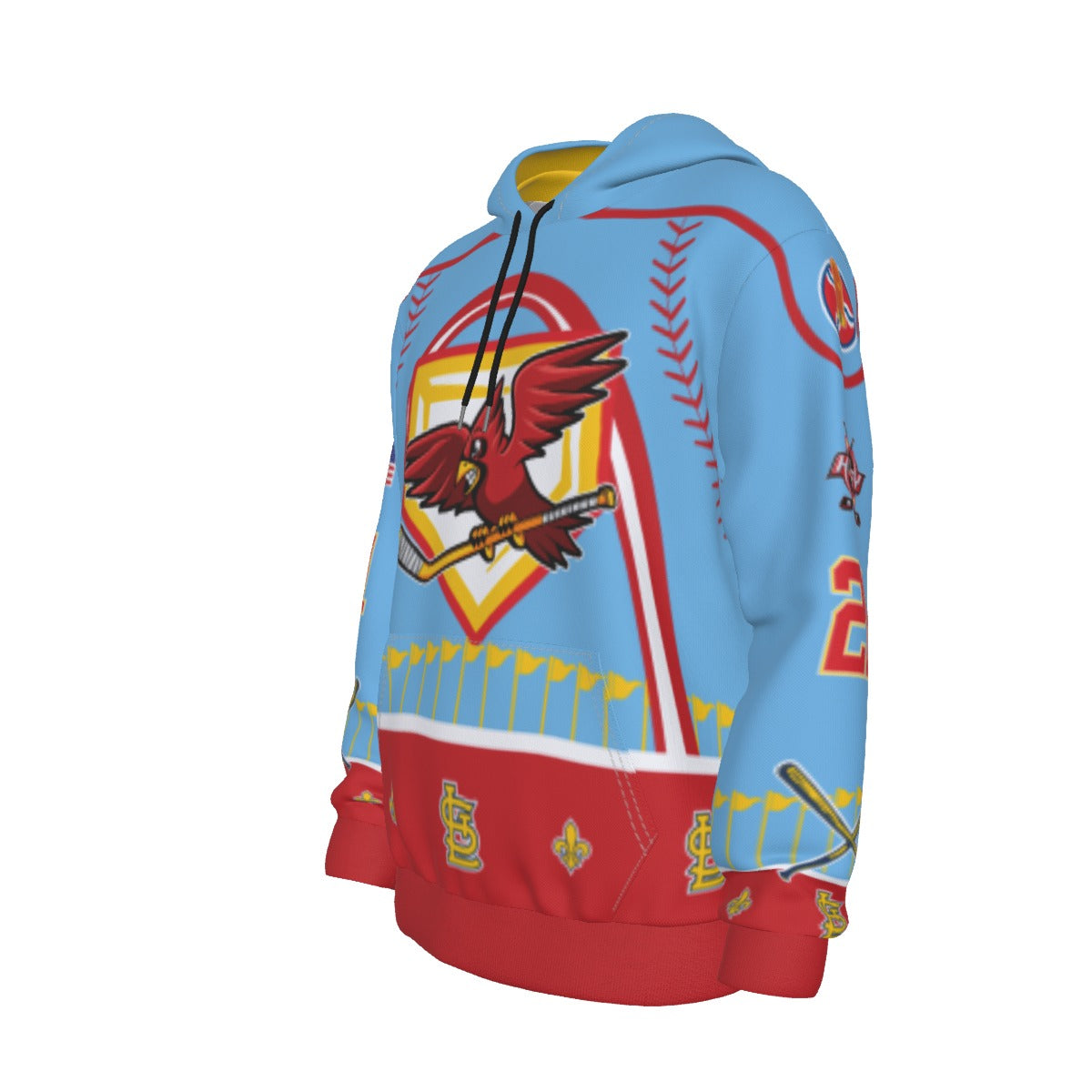St Louis Cardinals light blue Customizable Light-Weight Hoodie