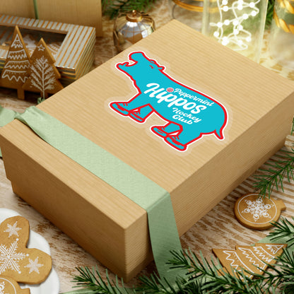 Blue hippo Peppermint Hippo Decal - Outdoor