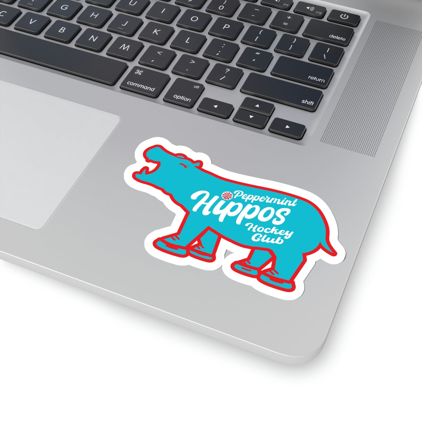 Blue hippo Peppermint Hippo Decal - Outdoor