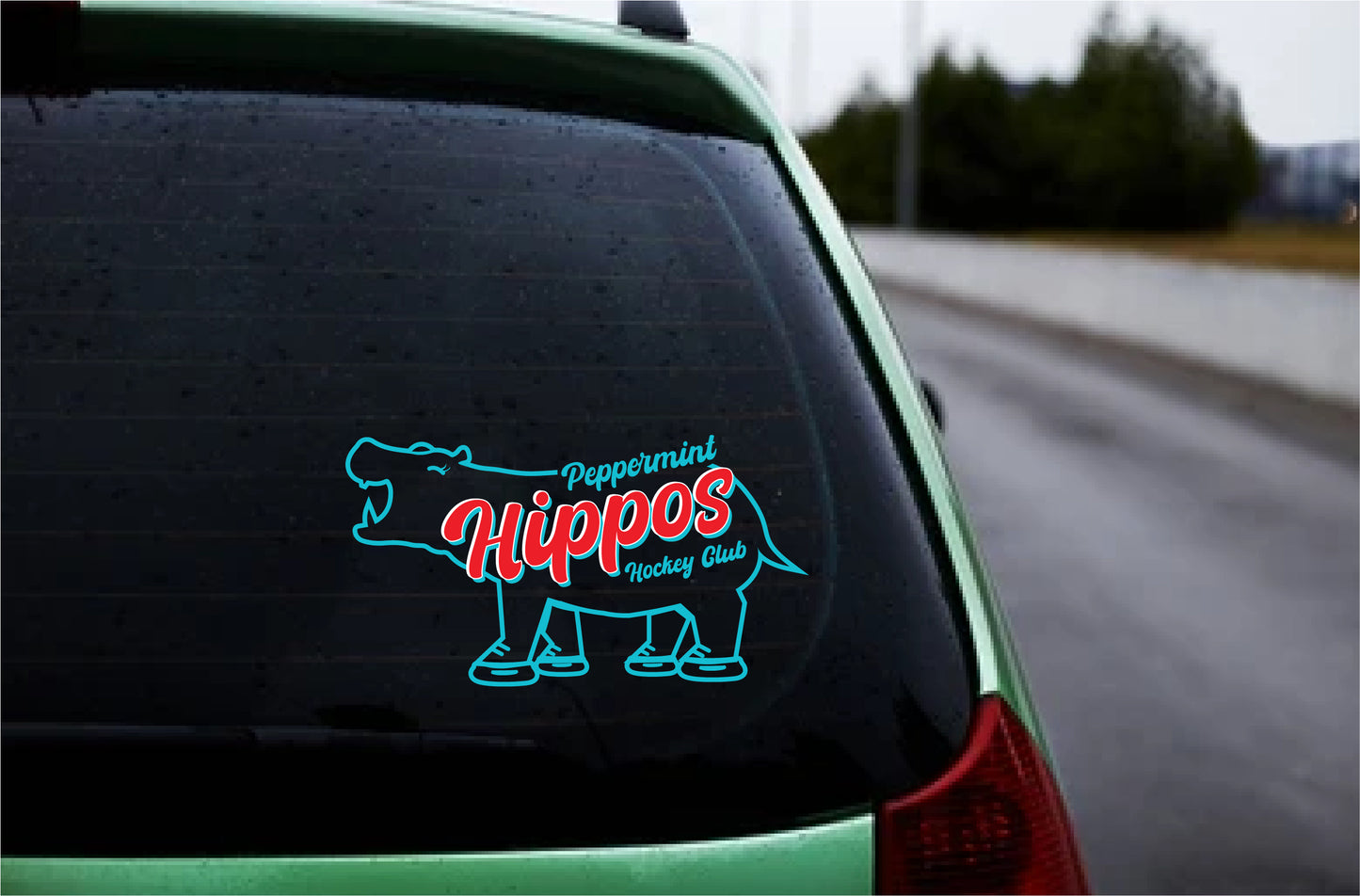 Hippo Car Decal