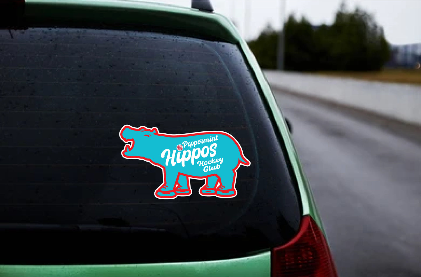 Hippo Car Decal