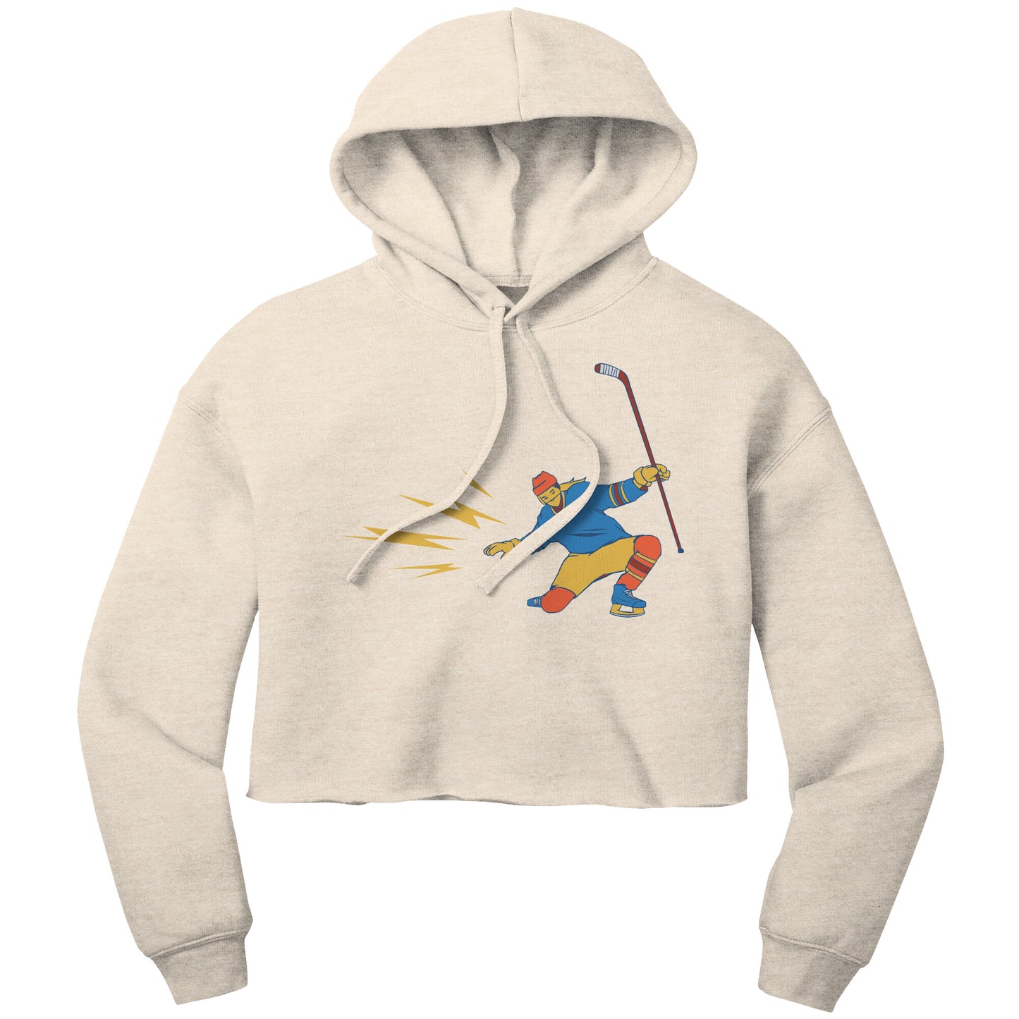 "Celly" Womens Cropped Fleece Hoodie