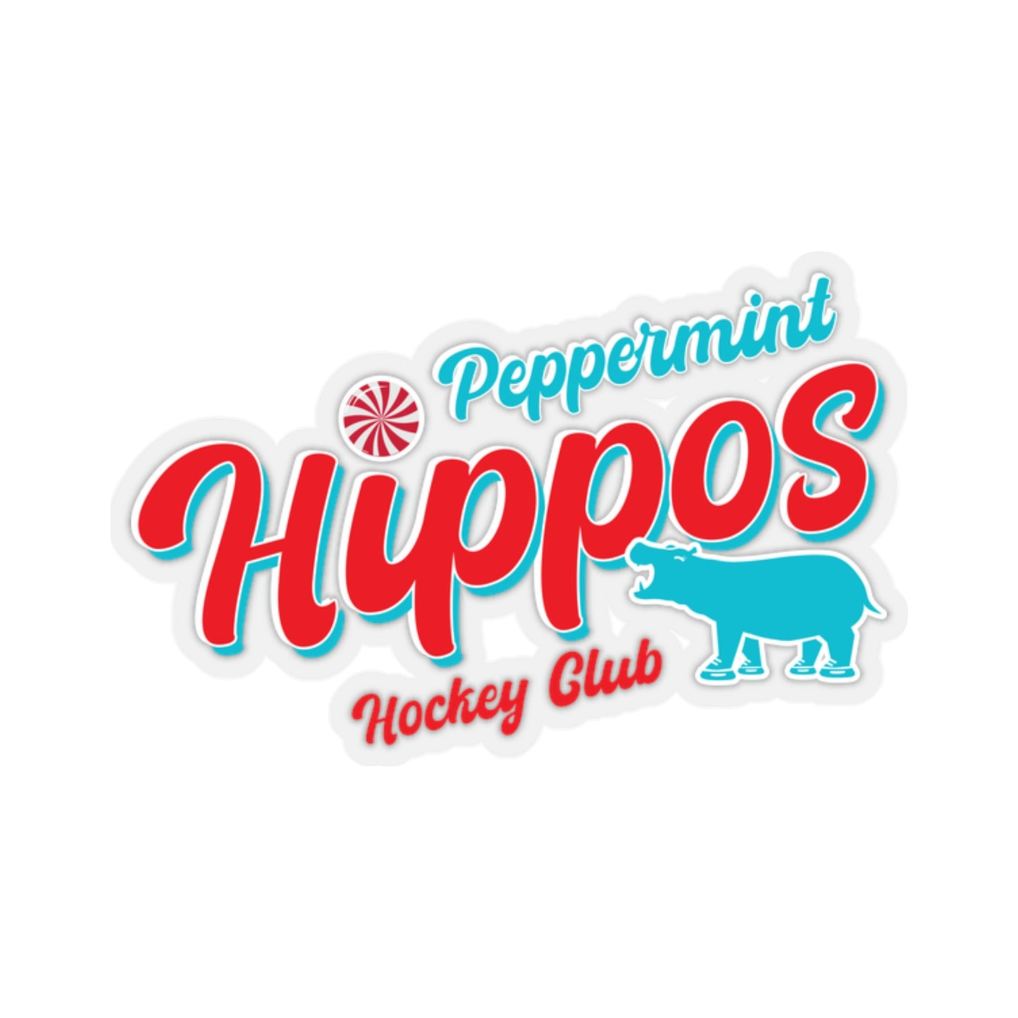 Peppermint Hippo Decal - Outdoor