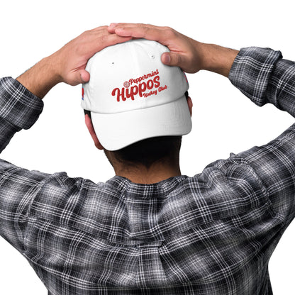 Peppermint Hippo Embroidered Hat - Customizable