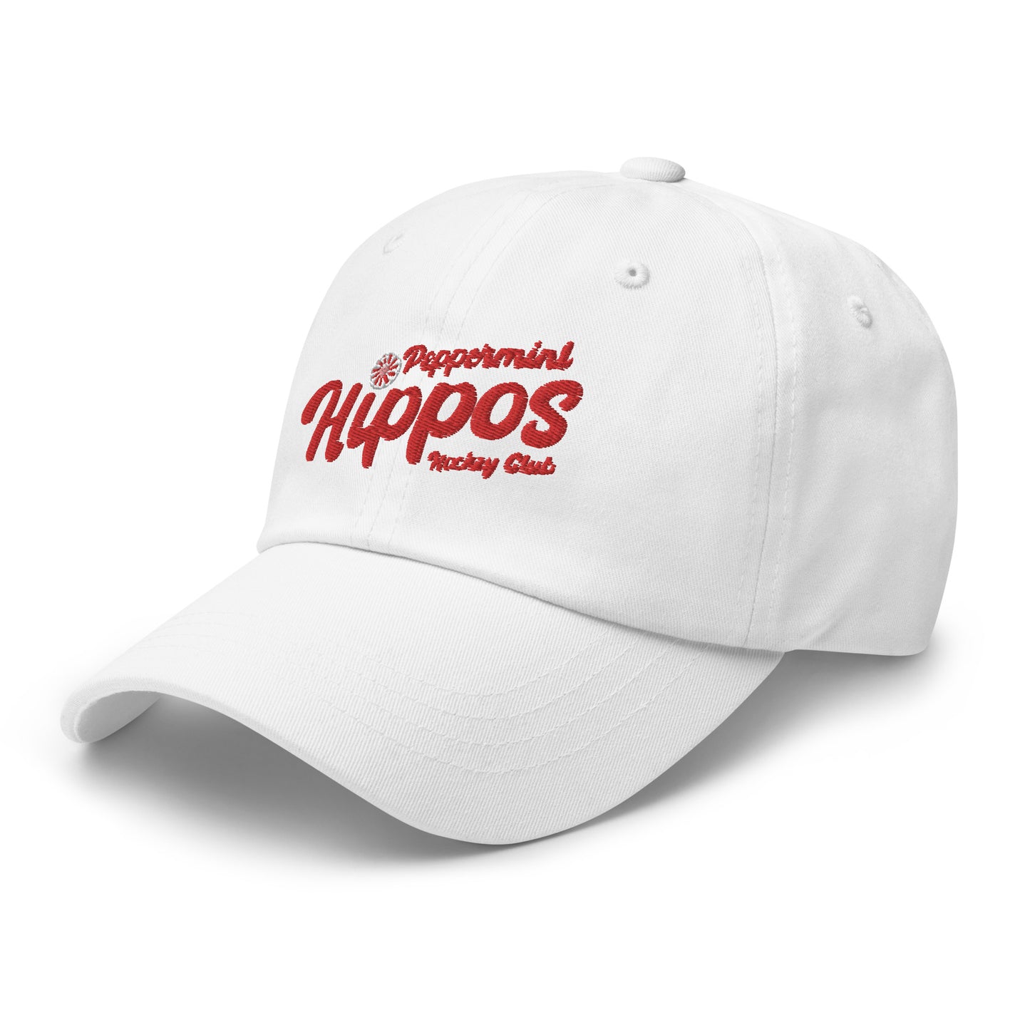 Peppermint Hippo White Customized Hat