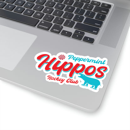 Peppermint Hippo Logo Sticker - Indoor