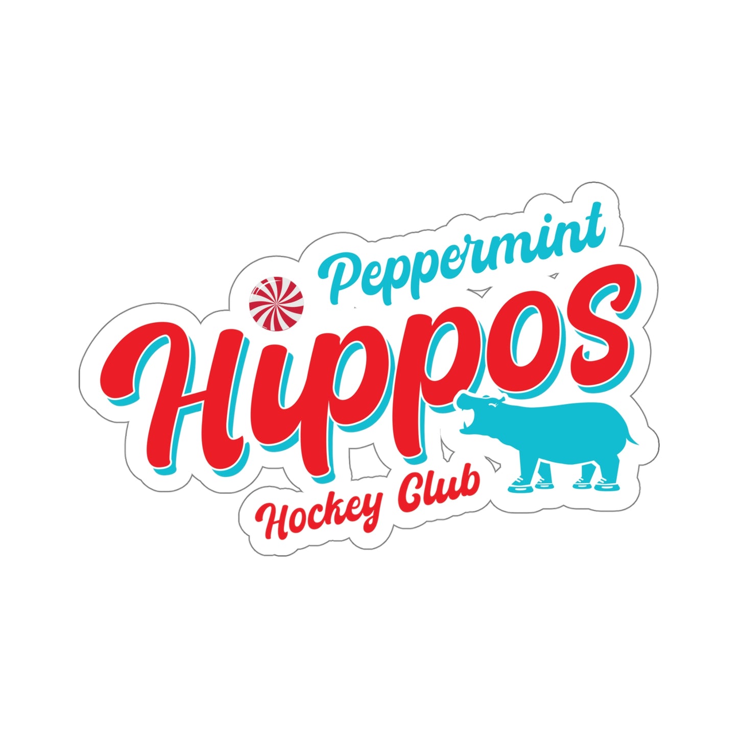 Peppermint Hippo Decal - Outdoor