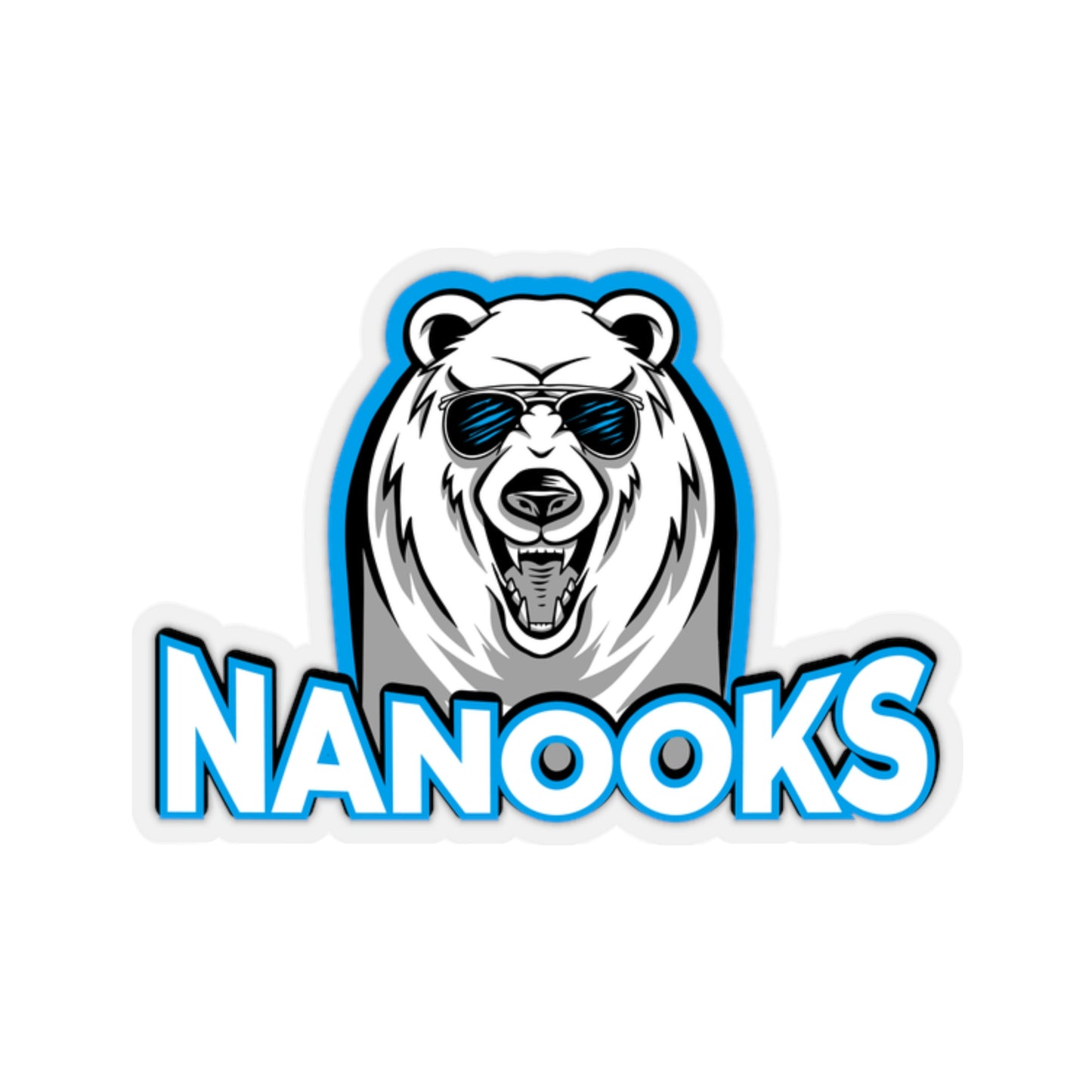 Nanook (no hockey text) Kiss-Cut Stickers