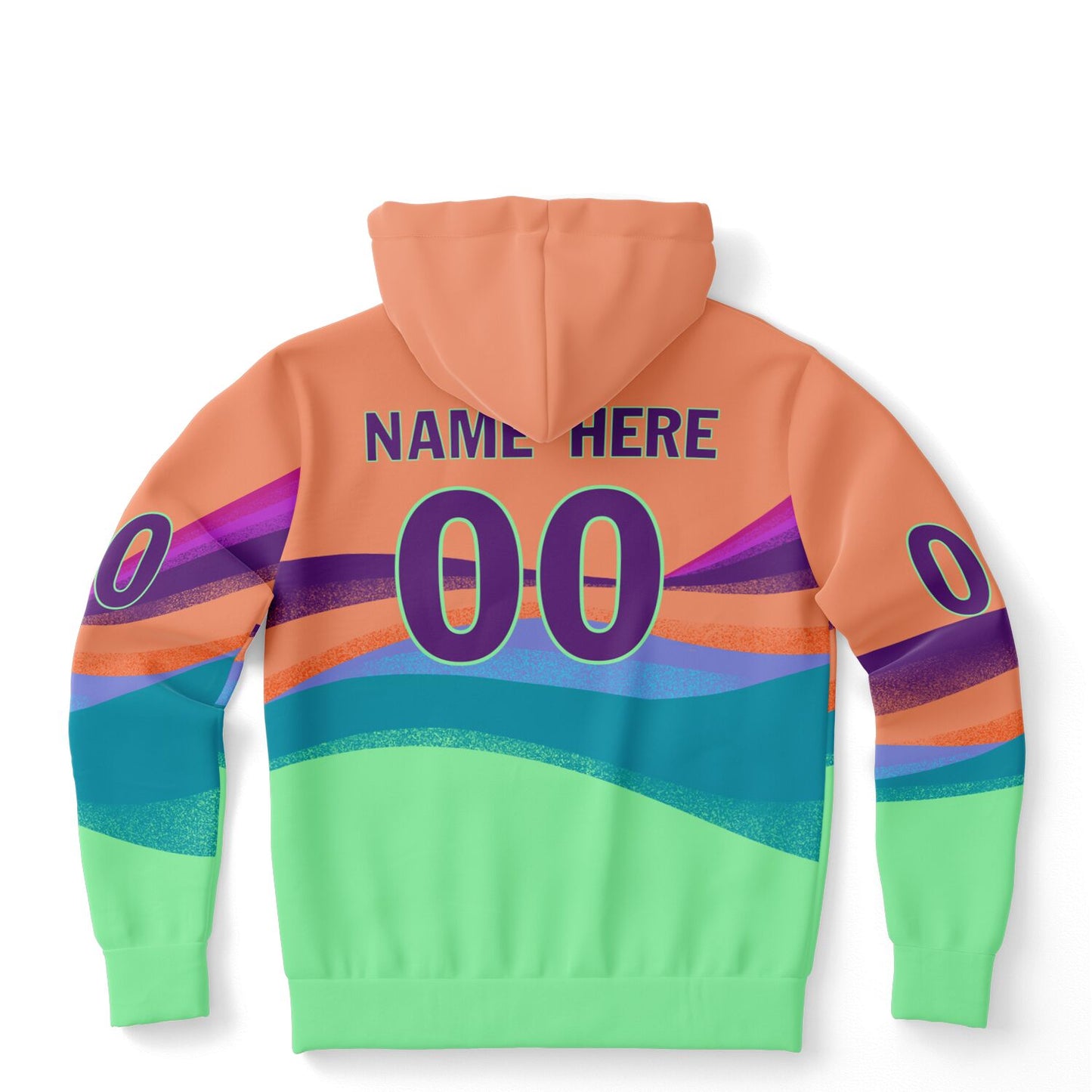 Skate into the Sun Customizable Women's Athletic Hoodie
