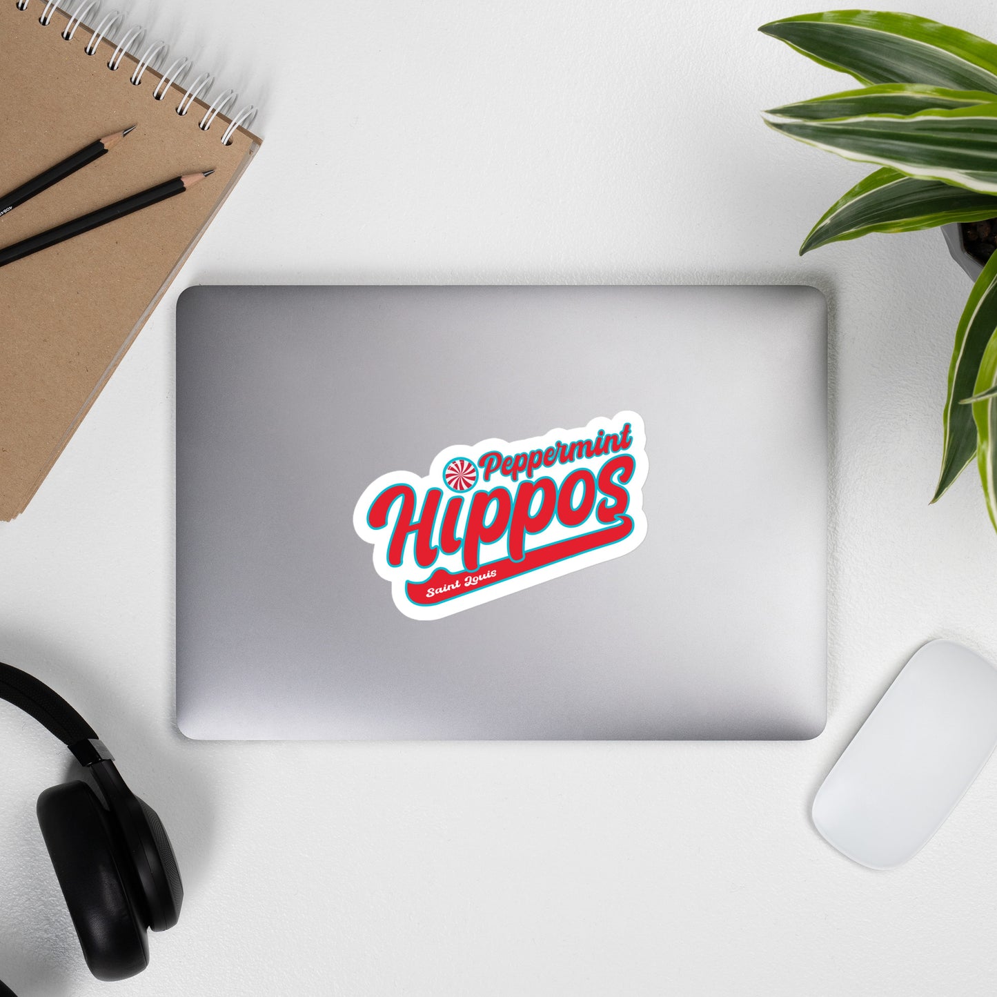 Peppermint Hippo Sticker