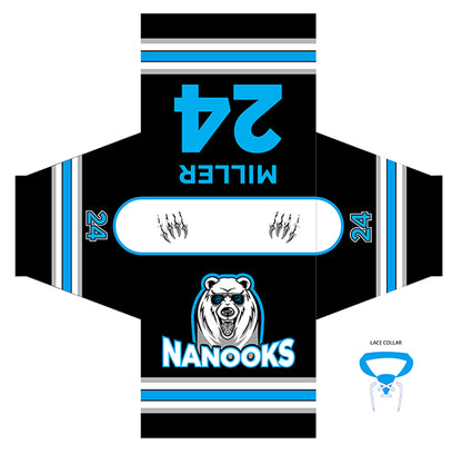 Nanooks Black Jersey Embroidered Logo