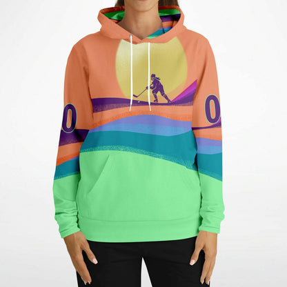 Skate into the Sun Customizable Women's Athletic Hoodie
